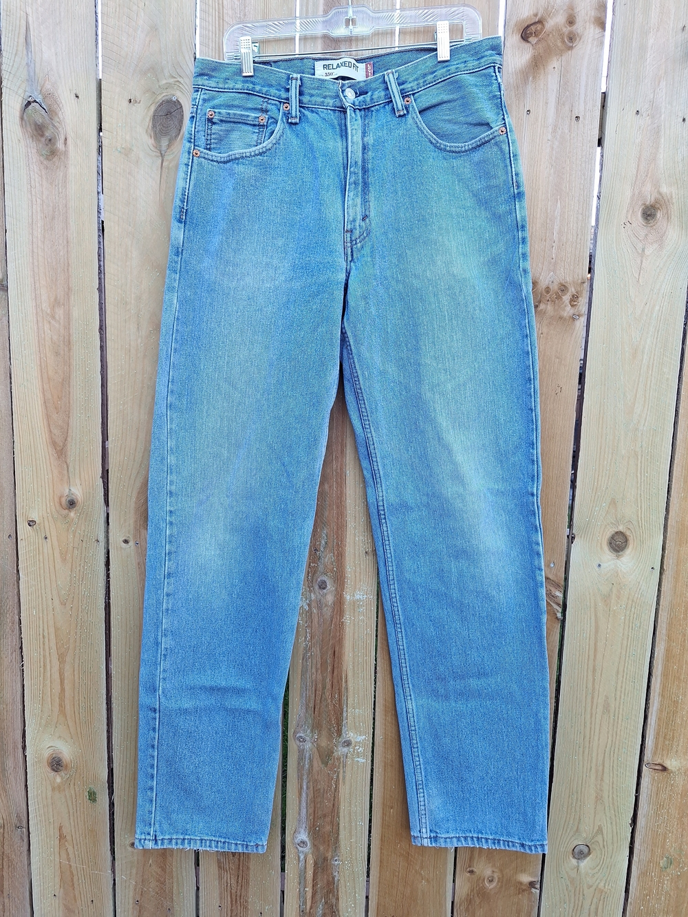 Levi's Relaxed Straight Light Blue Denim Jeans Size 34 X 36